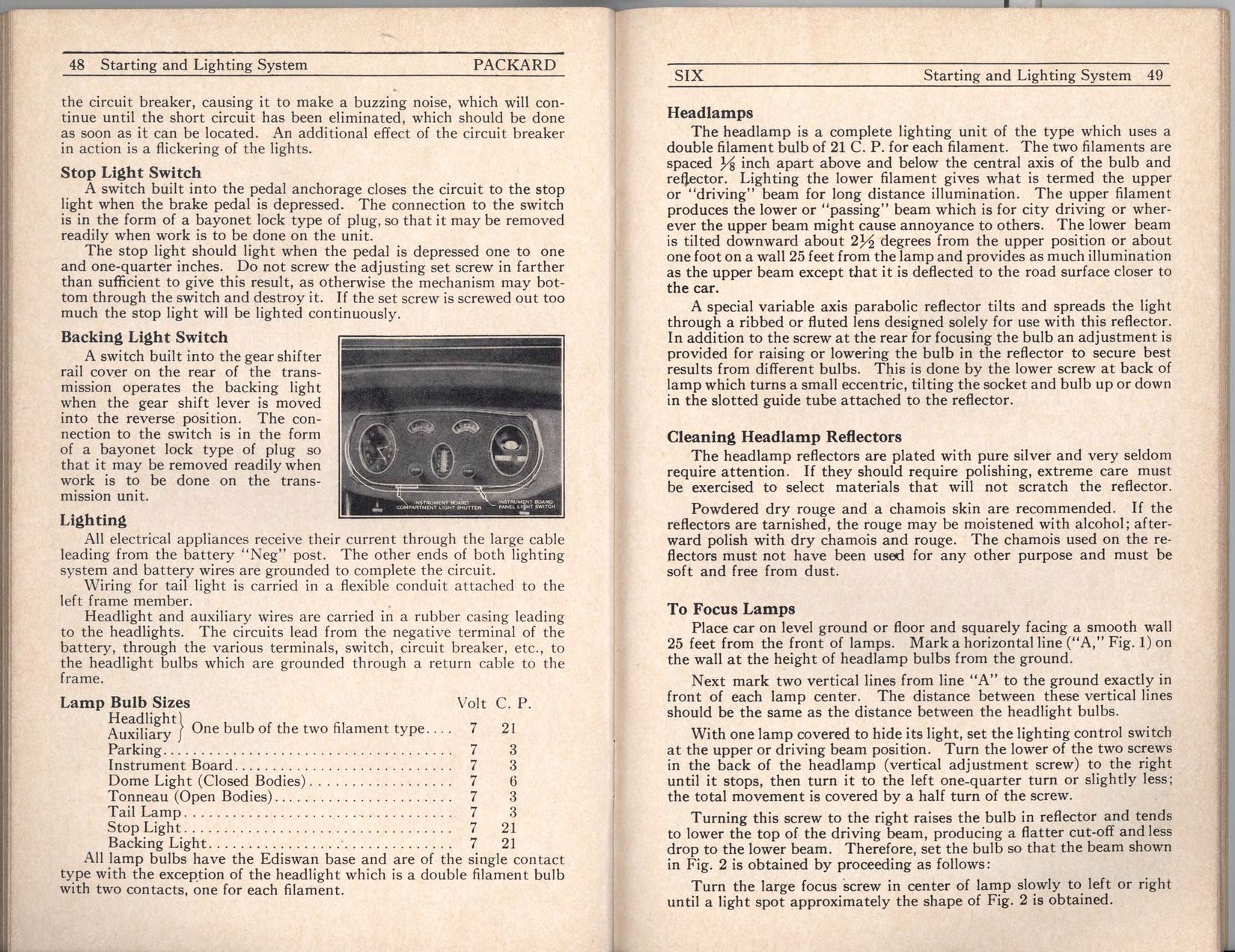 1927 Packard Six Owners Manual Page 3